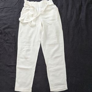 White linen pants